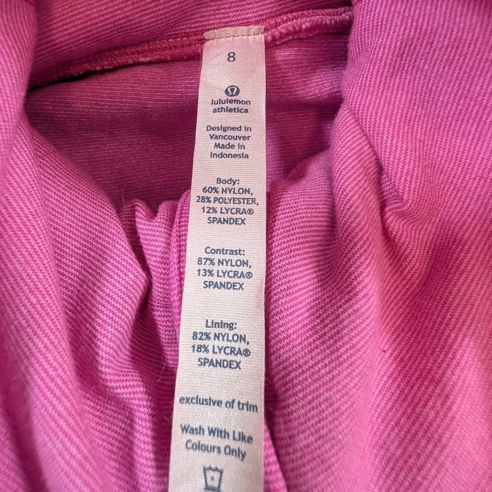Lululemon Stride Jacket Womens 8 Paris Pink Brushed Hooded Scuba Rare - Picture 6 of 8